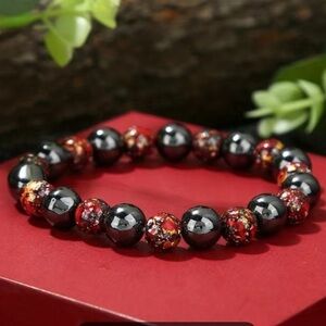 Black-Red Beads Bracelet​
